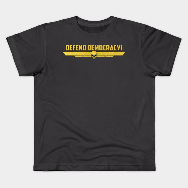 Defend Democracy! Kids T-Shirt by Crossroads Digital